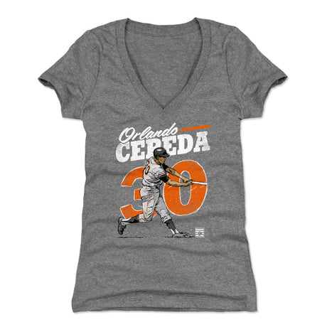 Orlando Cepeda Women's V-Neck T-Shirt | 500 LEVEL