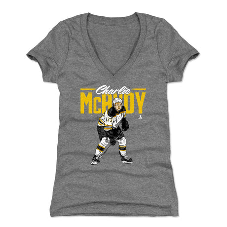Charlie McAvoy Women's V-Neck T-Shirt | 500 LEVEL