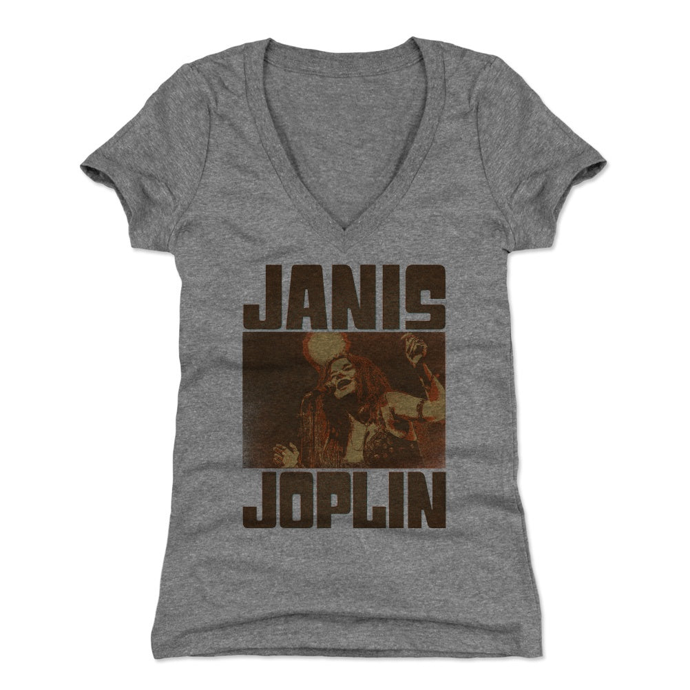 Janis Joplin Women's V-Neck T-Shirt | 500 LEVEL