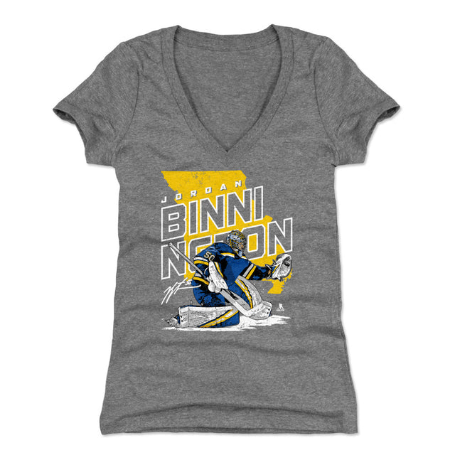 Jordan Binnington Women's V-Neck T-Shirt | 500 LEVEL