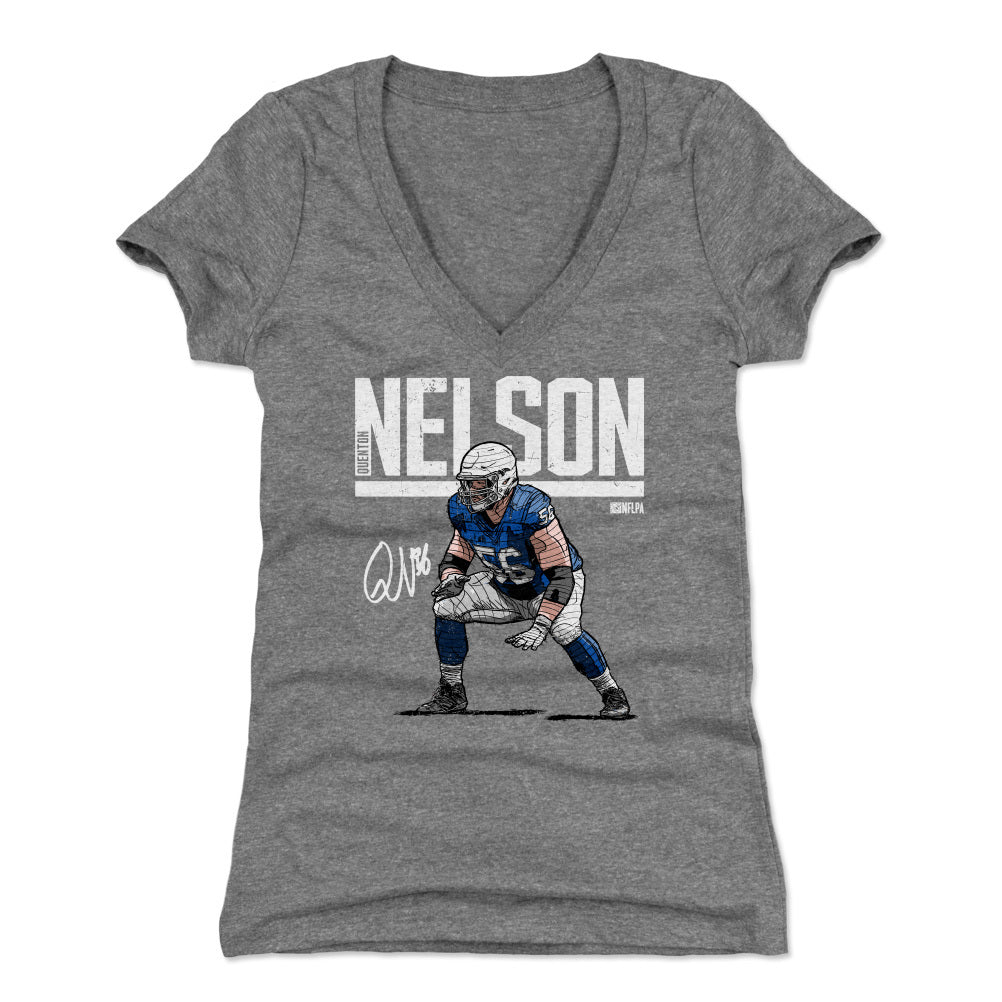 Quenton Nelson Women&#39;s V-Neck T-Shirt | 500 LEVEL