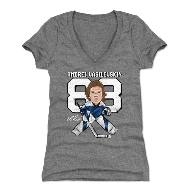 Andrei Vasilevskiy Women's V-Neck T-Shirt | 500 LEVEL