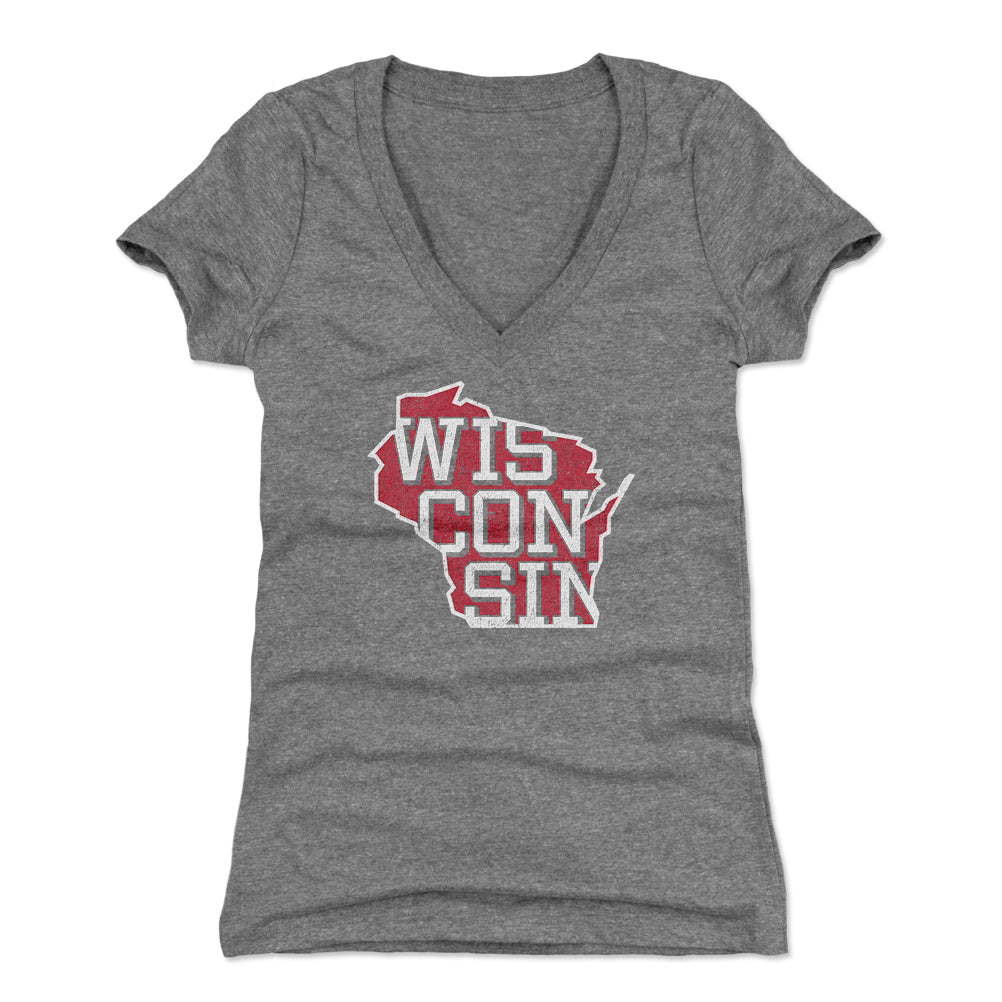 Wisconsin Women&#39;s V-Neck T-Shirt | 500 LEVEL