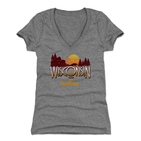 Wisconsin Women's V-Neck T-Shirt | 500 LEVEL