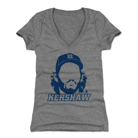 Clayton Kershaw Women's V-Neck T-Shirt | 500 LEVEL