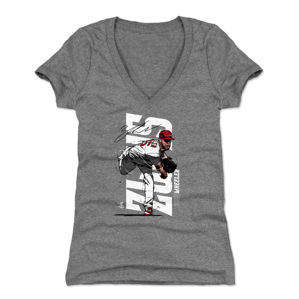 Zack Wheeler Women's V-Neck T-Shirt | 500 LEVEL