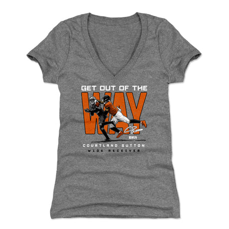 Courtland Sutton Women's V-Neck T-Shirt | 500 LEVEL