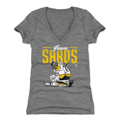 Juuse Saros Women's V-Neck T-Shirt | 500 LEVEL