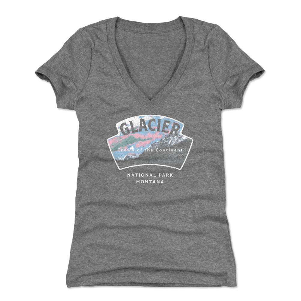 Glacier National Park Women's V-Neck T-Shirt | 500 LEVEL