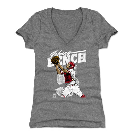 Johnny Bench Women's V-Neck T-Shirt | 500 LEVEL