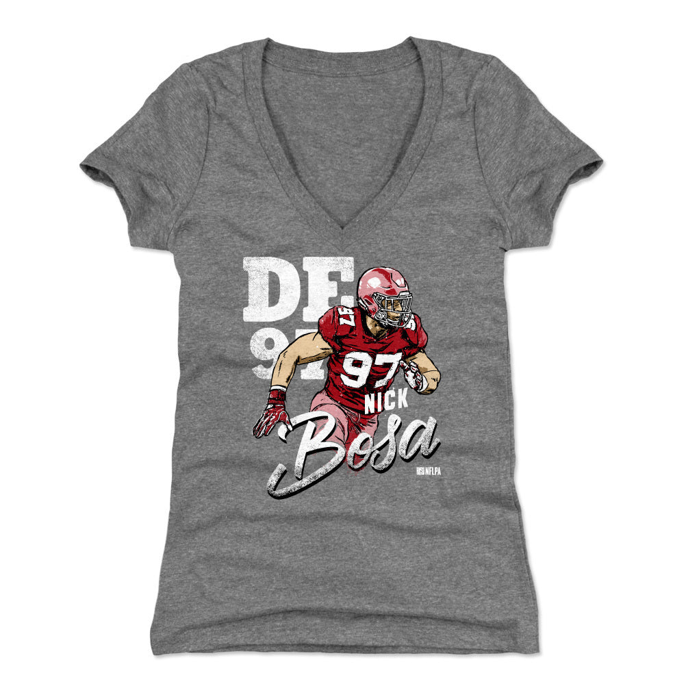 Nick Bosa Women's V-Neck T-Shirt | 500 LEVEL
