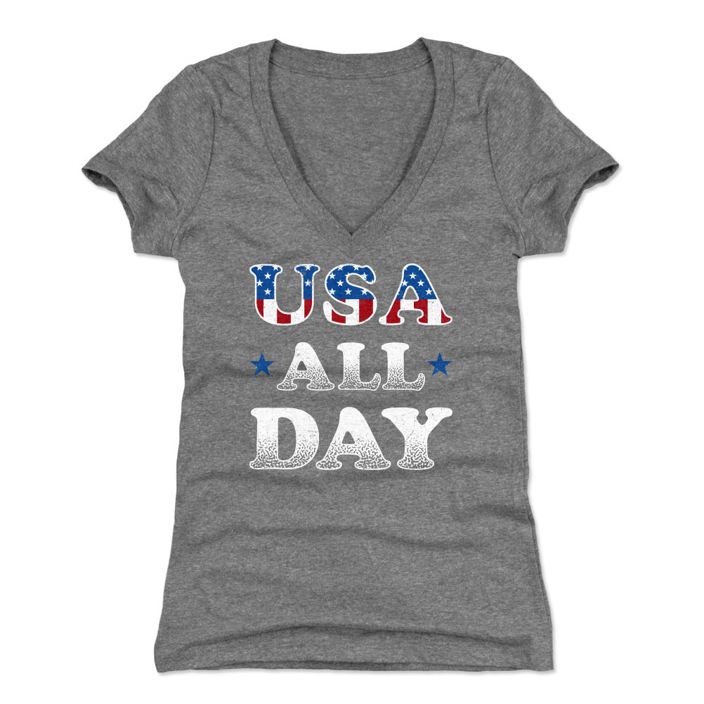 USA Women's V-Neck T-Shirt | 500 LEVEL