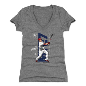 Mike Trout Women's V-Neck T-Shirt | 500 LEVEL