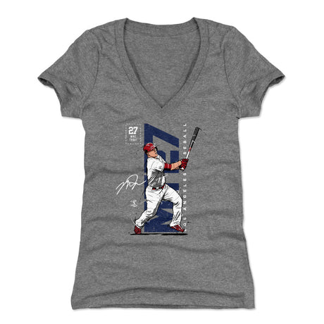 Mike Trout Women's V-Neck T-Shirt | 500 LEVEL
