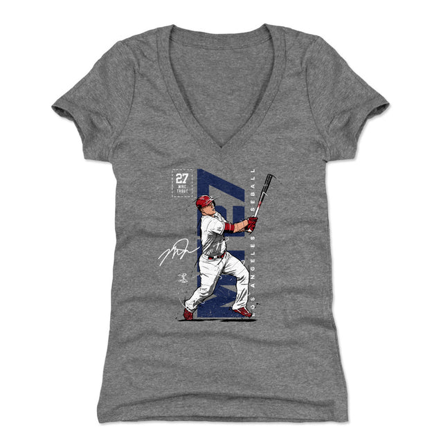 Mike Trout Women's V-Neck T-Shirt | 500 LEVEL