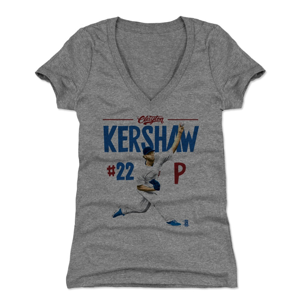 Clayton Kershaw Women's V-Neck T-Shirt | 500 LEVEL