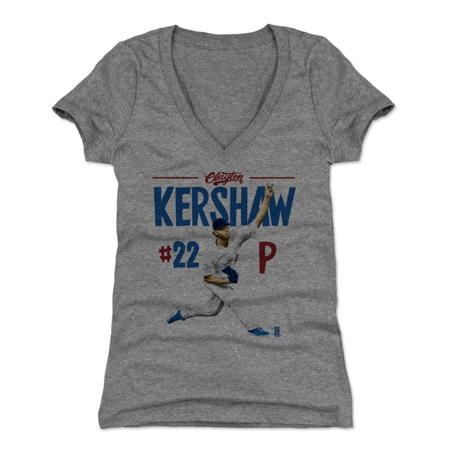 Clayton Kershaw Women's V-Neck T-Shirt | 500 LEVEL