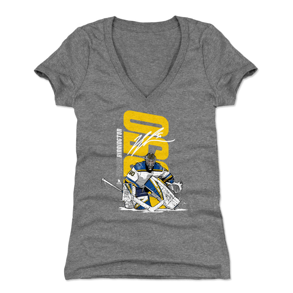 Jordan Binnington Women's V-Neck T-Shirt | 500 LEVEL