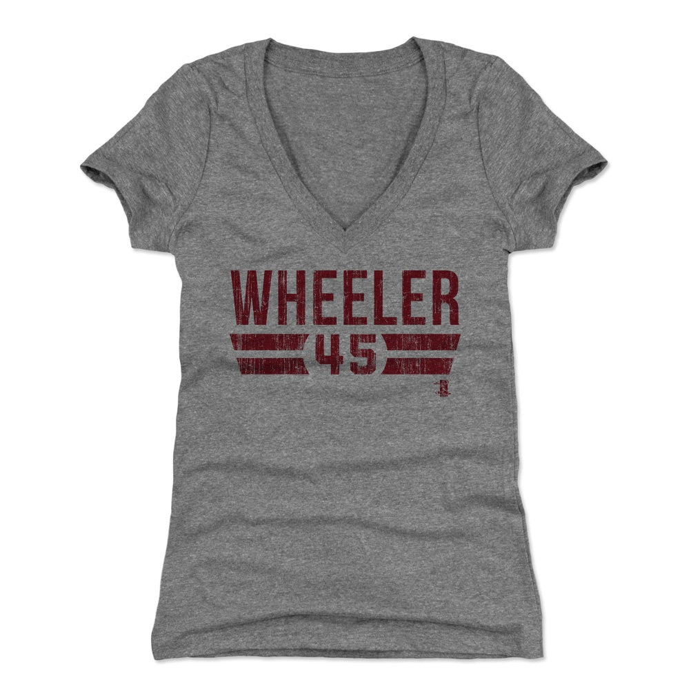 Zack Wheeler Women's V-Neck T-Shirt | 500 LEVEL
