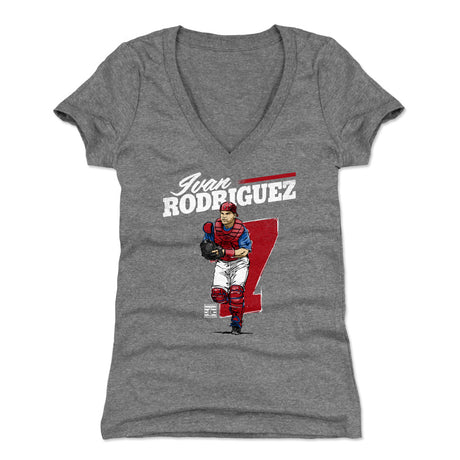 Ivan Rodriguez Women's V-Neck T-Shirt | 500 LEVEL