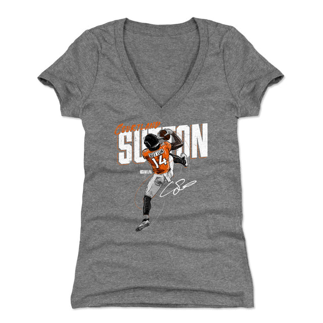 Courtland Sutton Women's V-Neck T-Shirt | 500 LEVEL