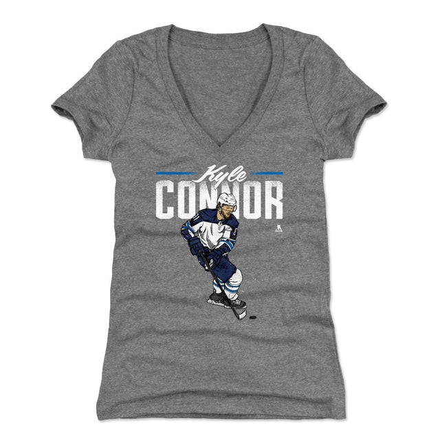 Kyle Connor Women's V-Neck T-Shirt | 500 LEVEL