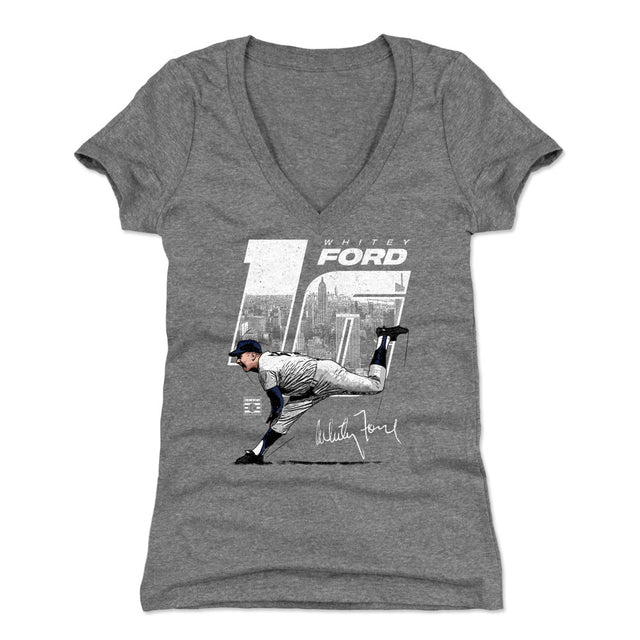 Whitey Ford Women's V-Neck T-Shirt | 500 LEVEL