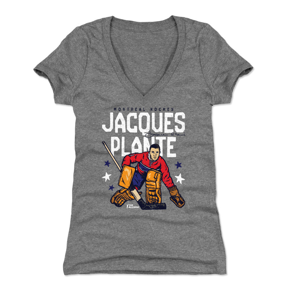 Jacques Plante Women's V-Neck T-Shirt | 500 LEVEL