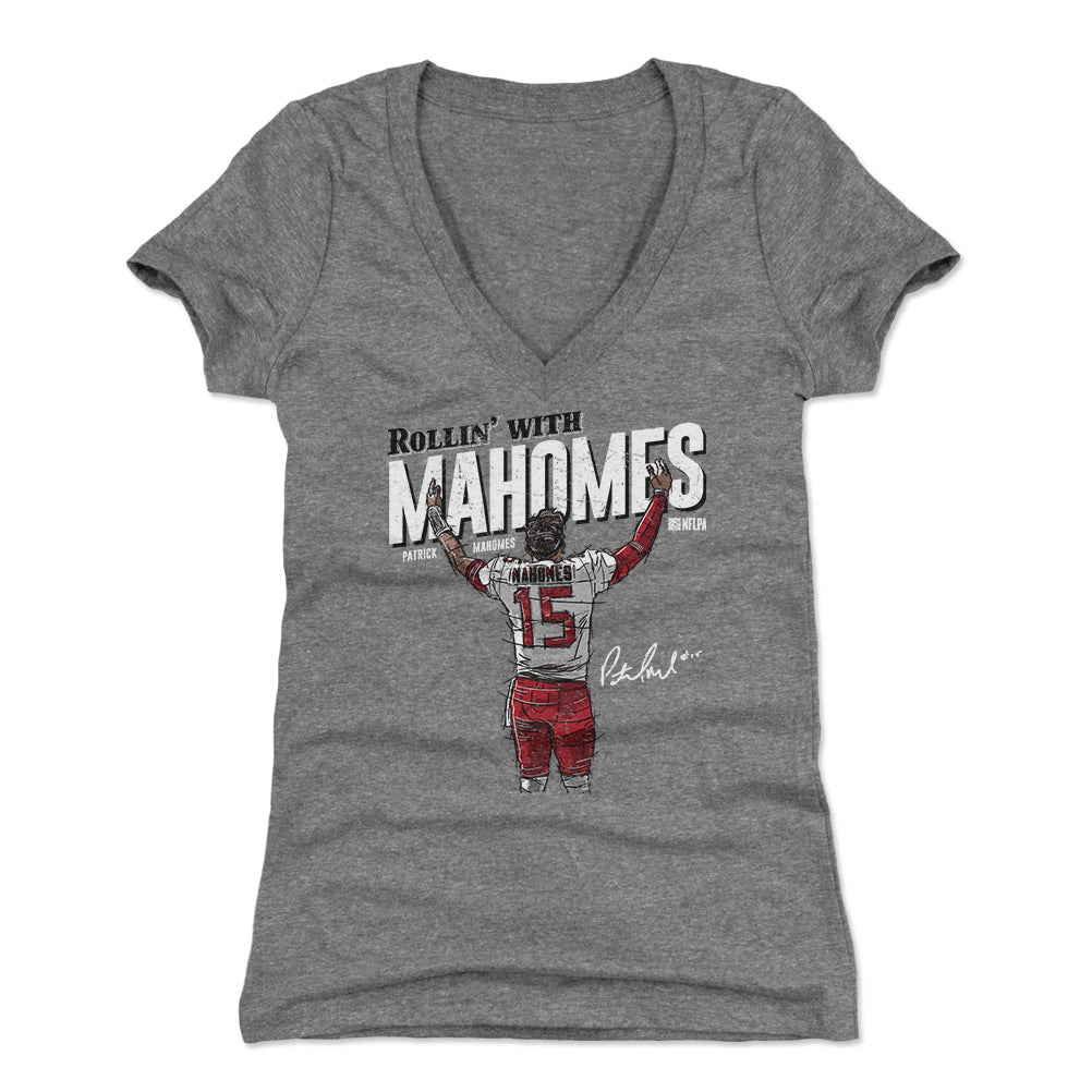 Patrick Mahomes Women's T-Shirt, Kansas City Football Women's V-Neck T- Shirt