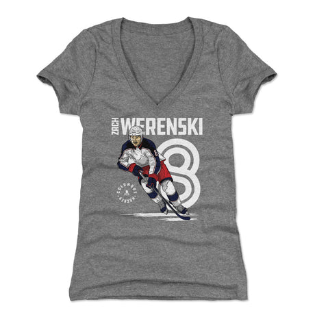 Zach Werenski Women's V-Neck T-Shirt | 500 LEVEL