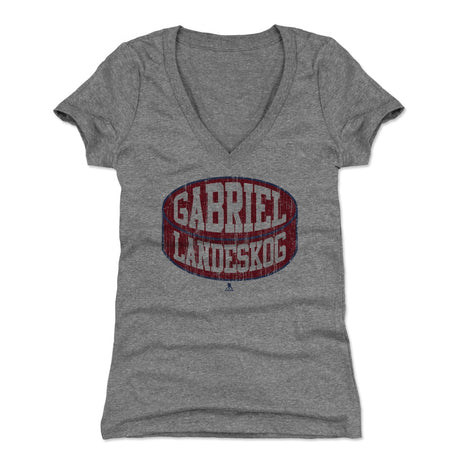 Gabriel Landeskog Women's V-Neck T-Shirt | 500 LEVEL