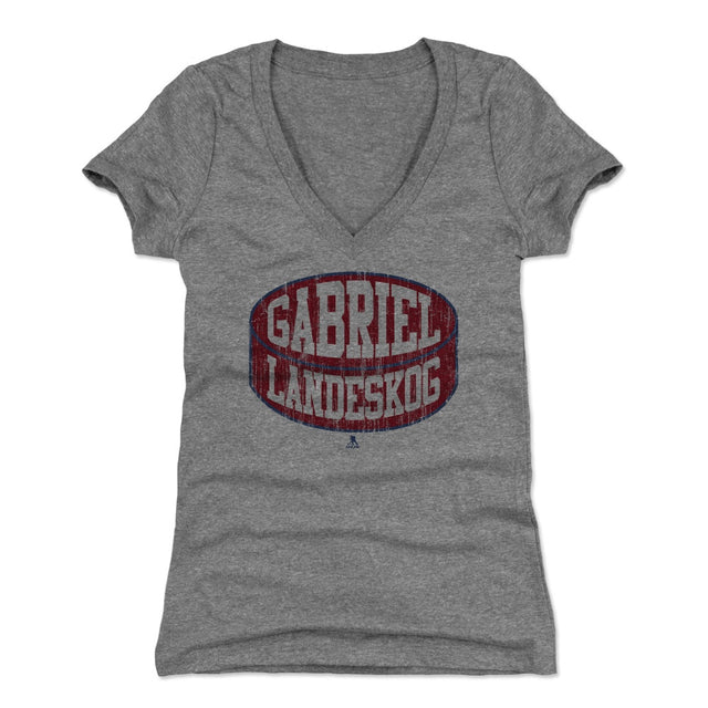 Gabriel Landeskog Women's V-Neck T-Shirt | 500 LEVEL