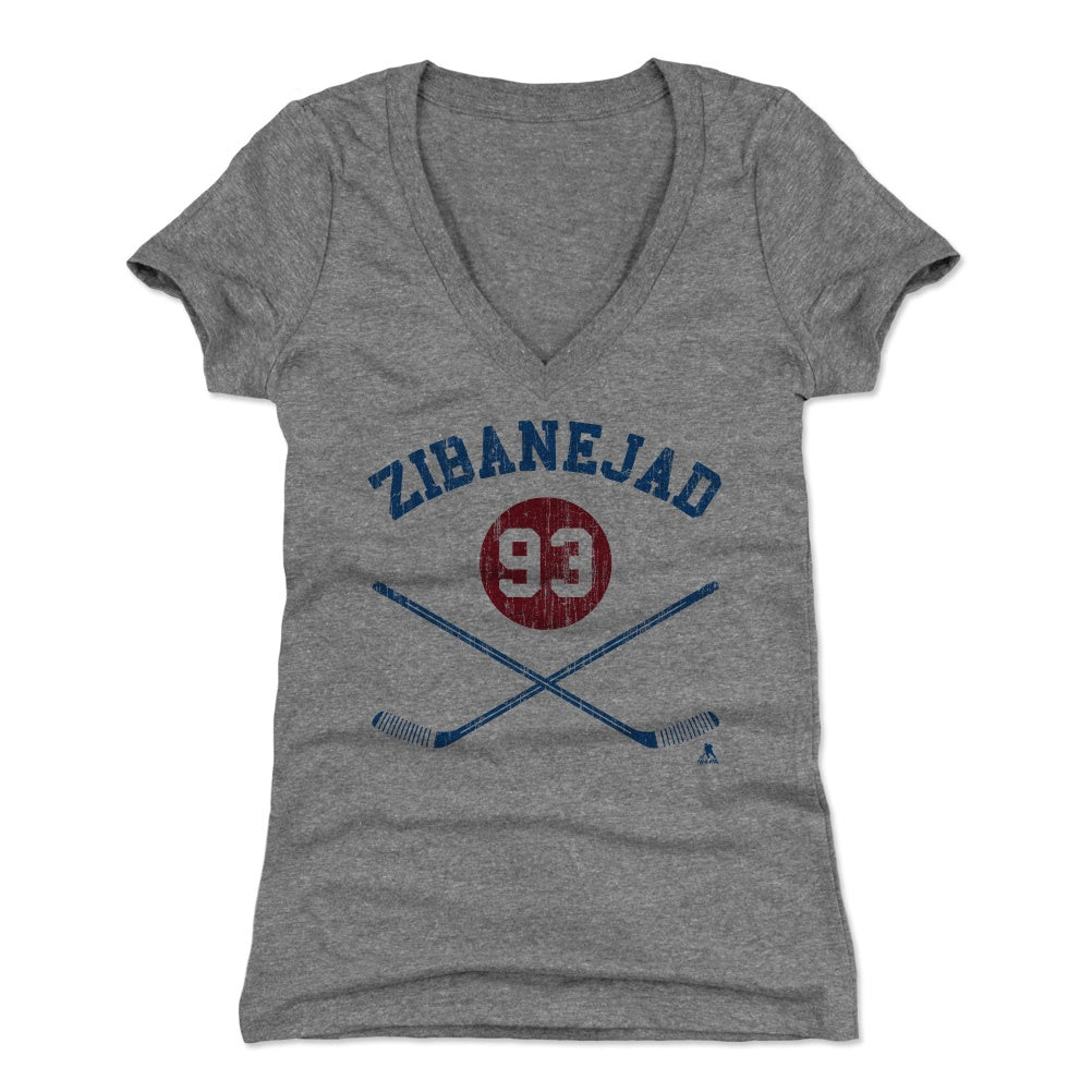 Mika Zibanejad Women's V-Neck T-Shirt | 500 LEVEL