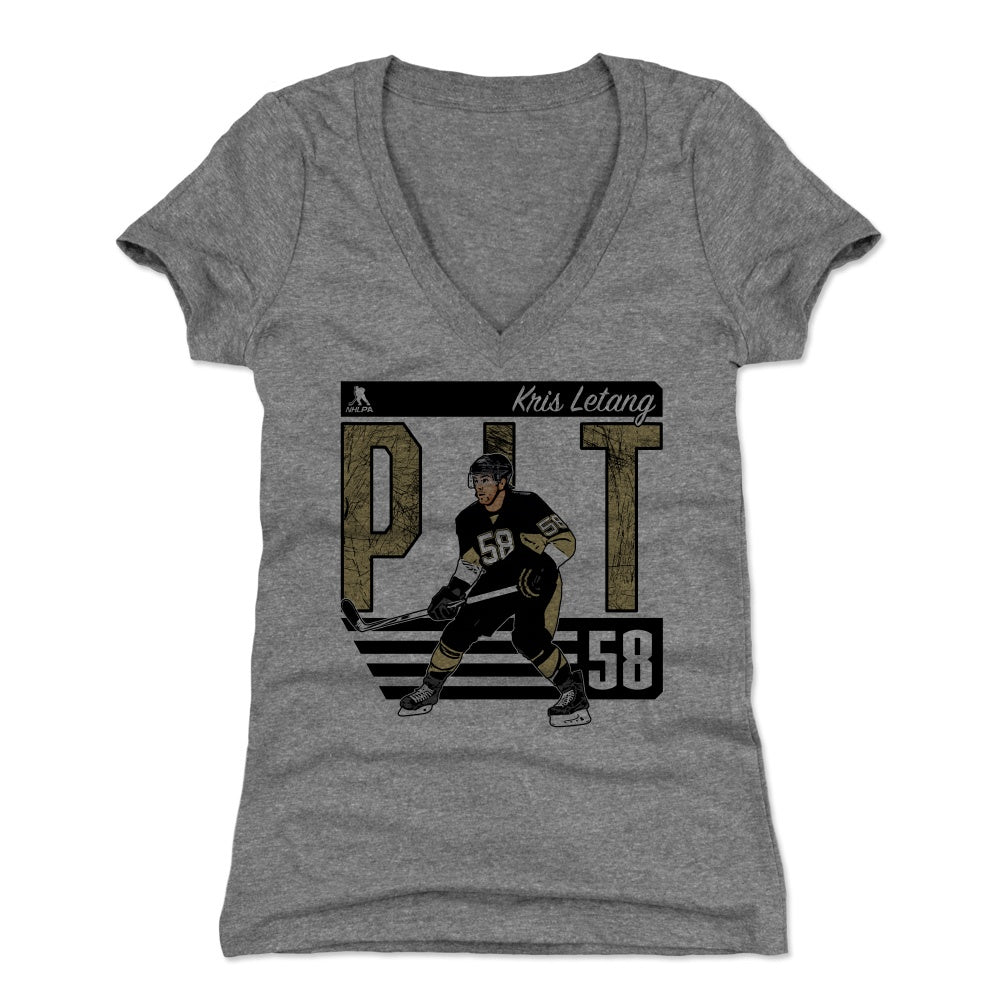 Kris Letang Women's V-Neck T-Shirt | 500 LEVEL