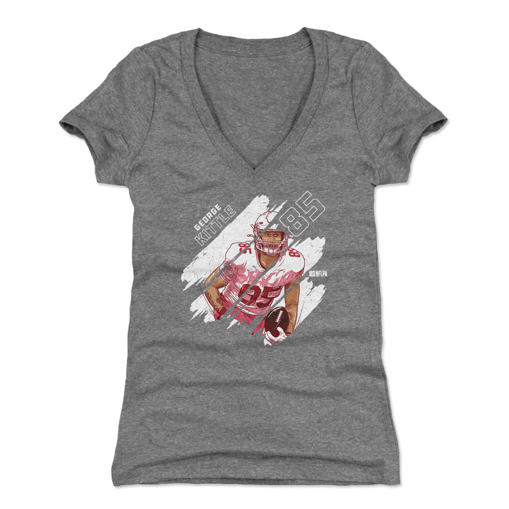 George Kittle Women's V-Neck T-Shirt | 500 LEVEL