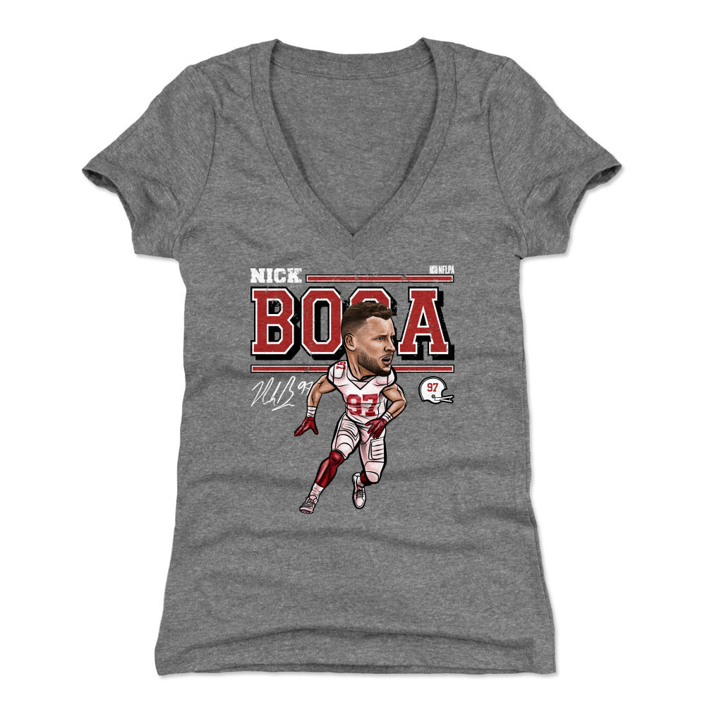 Nick Bosa Women's V-Neck T-Shirt | 500 LEVEL