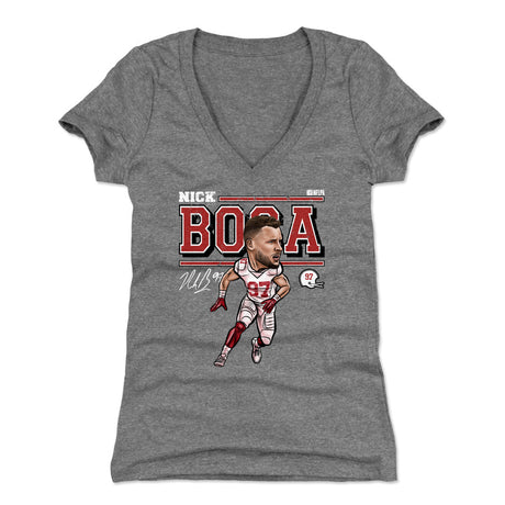 Nick Bosa Women's V-Neck T-Shirt | 500 LEVEL
