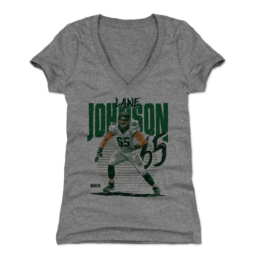 Lane Johnson Women's V-Neck T-Shirt | 500 LEVEL