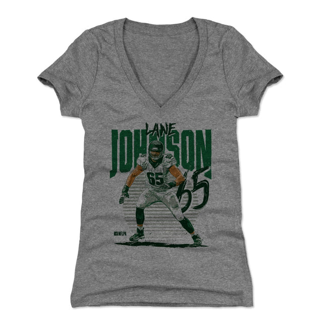 Lane Johnson Women's V-Neck T-Shirt | 500 LEVEL