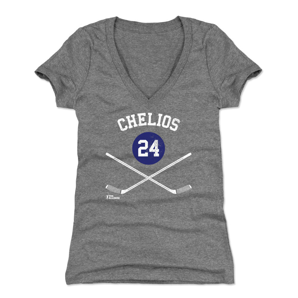 Chris Chelios Women's V-Neck T-Shirt | 500 LEVEL