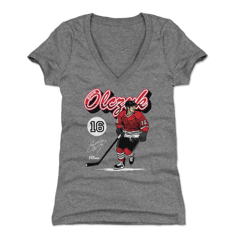Eddie Olczyk Women's V-Neck T-Shirt | 500 LEVEL