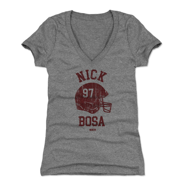 Nick Bosa Women's V-Neck T-Shirt | 500 LEVEL