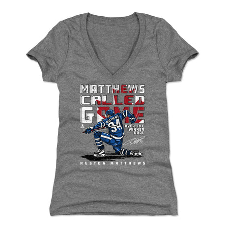 Auston Matthews Women's V-Neck T-Shirt | 500 LEVEL
