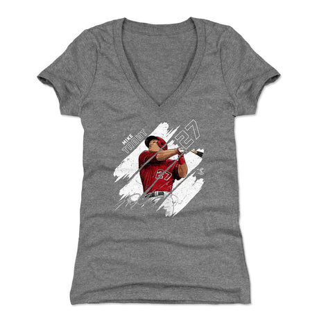 Mike Trout Women's V-Neck T-Shirt | 500 LEVEL