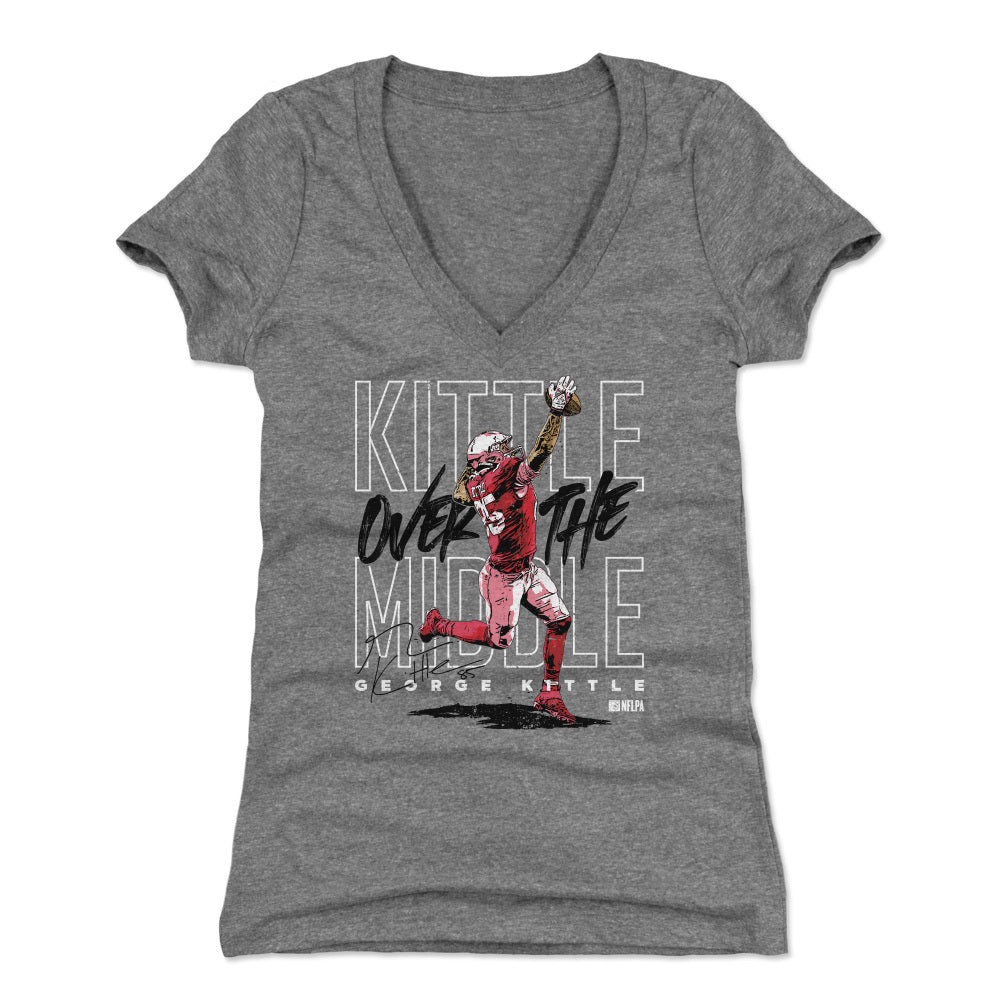 George Kittle Women's V-Neck T-Shirt | 500 LEVEL