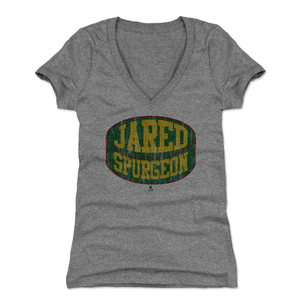 Jared Spurgeon Women&#39;s V-Neck T-Shirt | 500 LEVEL