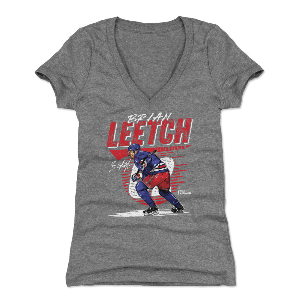 Brian Leetch Women's V-Neck T-Shirt | 500 LEVEL