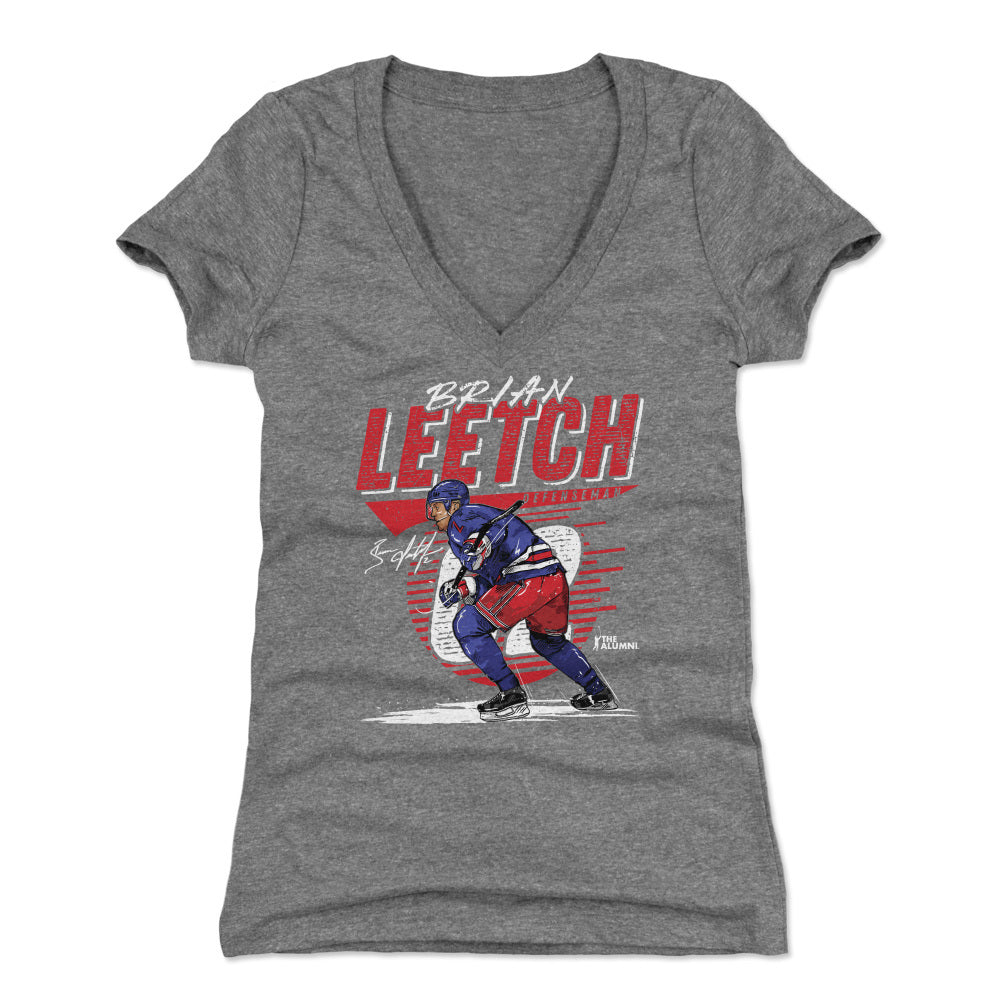 Brian Leetch Women&#39;s V-Neck T-Shirt | 500 LEVEL