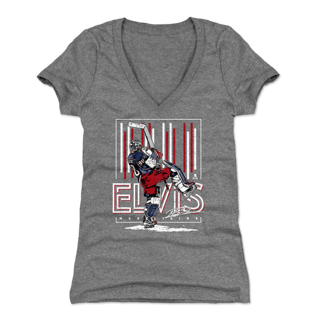 Elvis Merzlikins Women's V-Neck T-Shirt | 500 LEVEL