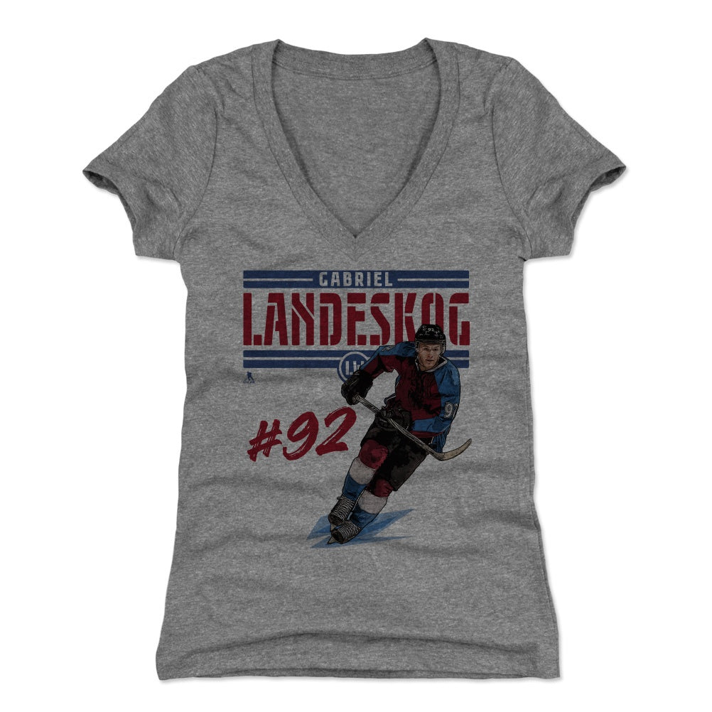 Gabriel Landeskog Women's V-Neck T-Shirt | 500 LEVEL